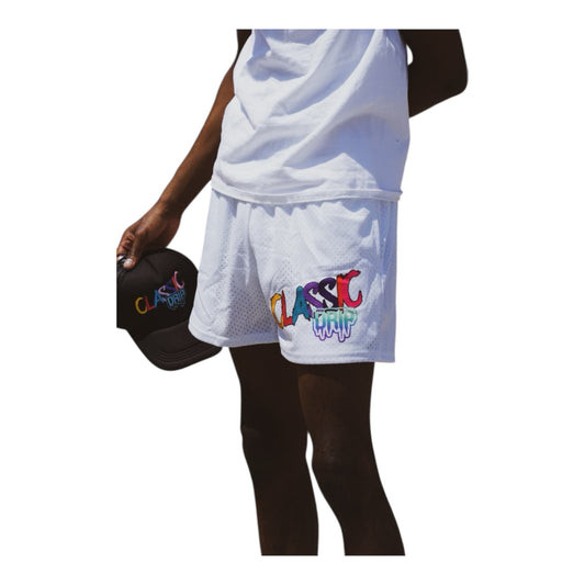 White Mesh Shorts